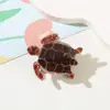 Lindo Clip para el Cabello de Animales de Dibujos Animados Serie Oceánica Pequeño Imitación Acetato Pinza para Flequillo Lateral Perro Caracola Delfín Estrella de Mar