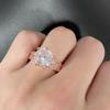 Hot Diamond Super Flash 5 quilates Sansheng III Mosan Anel de Diamante Platinado Diamante Completo Três Fileiras de Diamante Proposta Anel de Casamento