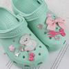 Lindo babero de toalla para babas zapatos de cachorro flor destello estrellas de dopamina manzana zapatos con agujero DIY decoración de parte superior de flor