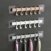 Suporte de gancho suporte de vara suporte de gancho de parede adesivo suporte de toalha armazenamento sem pregos montado na parede sem furos simples de pendurar na parede