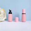 Em Estoque Frasco Espumador Cônico Rosa Mousse para Pet com Fundo Curvo, Frasco Espumador para Limpeza Facial 60ml/100ml, Frasco Recarregável