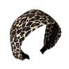 Diadema de Leopardo de Ala Ancha Estilo Coreano para Mujer Diadema de Moda de Gama Alta Estilo Occidental Diadema de Moda Retro para la Parte Superior del Cráneo
