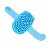 Cepillo de baño de silicona para masaje de mascotas, cepillo para aseo de gatos para eliminar el pelo suelto, suministros de limpieza y aseo para perros, cepillo de baño de mano