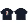 2026 Nueva Marca de Moda Bape Cabeza de Mono Peso Pesado Manga Corta Corte Holgado Unisex Camiseta para Pareja Estudiante