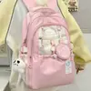 Mochila de duas peças para homens e mulheres, urbana simples leve grande capacidade estudante escolar mochila atacado moderna