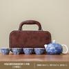Conjunto de Chá Kung Fu para Exterior Conjunto de Chá Estilo Chinês Paisagem a Tinta Porcelana Branca Dehua Conjunto de Chá de Viagem Conjunto de Bule Xishi Personalizado