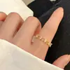 Anillo Abierto Estilo Vintage Flor de Iris para Mujer, Diseño Único de Nicho, Anillo para Dedo Índice, Lujo Ligero, Sensación de Alta Gama, Anillo Exquisito