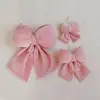 Nuevo Lazo de Navidad Colgante de Navidad Rosa Decoración de Boda de Terciopelo Decoración de Colgante para Árbol de Navidad