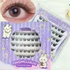 Pestañas Postizas Transfronterizas Sin Pegamento Pequeños Mechones Ojos de Zorro Pequeños Pestañas Postizas de Anime Grupos de Pestañas Pestañas Postizas Segmentadas Sin Pegamento