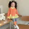 Conjunto de Camiseta Térmica para Niñas, Nuevo Estiloso Conjunto de Primavera y Otoño 2026 para Niños, Conjunto Casual de Dos Piezas a la Moda para Bebés Niñas