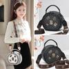 Bolsa de Ombro Feminina Moda Versátil Popular na Internet Nova Bolsa Transversal 2023 Nova Bolsa Redonda Pequena