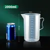 Taza medidora de plástico PP de grado alimenticio con escala, engrosada, especializada para panadería y tiendas de té de leche, Taza medidora con escala