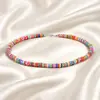 Europa e Estados Unidos jóias transfronteiriças Bohemia criativa nova moda clavícula cadeia 6mm cor redonda colar de cerâmica macia mulheres