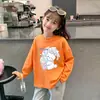 Blusas de Primavera y Otoño para Niñas 2026 Nueva Camiseta de Algodón Puro de Manga Larga de Otoño para Niños Elegante Dibujos Animados Ropa Base para Bebé Ins