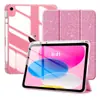 Aplicable a Funda Protectora Plegable Triple para iPad 11, Funda Protectora Dura con Brillo Acrílico para iPad 10, Air de 11 Pulgadas a Prueba de Caídas