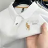 Camiseta de Manga Corta de Algodón Puro para Hombre Verano 2026 Nuevo Estilo Camisa Polo Casual para Hombre Solapa Bordada Manga Media
