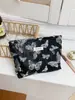 Bolsa de Maquillaje Mariposa Transfronteriza, Bolsa Fresca y Portátil para Guardar Cuidado de la Piel, Neceser de Viaje, Bolso Cuadrado de Lona, Bolso de Mano