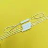 Cuerda para Etiqueta de Doble Inserción Cilíndrica de Ropa de Comercio Exterior, Cuerda de Etiqueta de Cuerda de Plástico Encapsulado, Cuerda Colgante de Marca Desechable