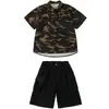Ropa de Hip-Hop para Actuación Infantil, Trajes de Hip-Hop Camuflaje Americano para Niños, Ropa de Hip Hop Moderna Genial y Atractiva para Niñas Niños Jazz