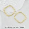 Accesorios de Joyería de Aleación DIY Colgante Chapado en Oro de 14K Pulsera Colgante Doble Simple Aretes Patrón Geométrico Colgante con Forma Especial