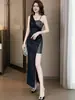 Vestido Sexy de Un Hombro 2026 Modelo Nuevo Estilo Discoteca Que Realza la Figura, Uniforme de Trabajo de Técnico de Baños Públicos de Discoteca