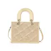 Yuezhi retro minimalista de alta gama lujo ligero plisado patrón de diamantes Bolso Lady Dior para mujer 2026 primavera nuevo bolso de mano