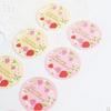 Papelería de Corea del Sur fresa fresca pegatinas universales redondas pegatinas de sellado decorativas pegatinas para diario (8 piezas pequeñas)