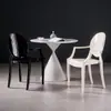 Silla de Comedor Acrílica Nórdica Apilable Silla de Tocador Moderna Simple con Respaldo Apartamento Pequeño Tienda de Té con Leche Silla Transparente