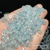 Cuentas de ábaco de gran agujero de 6 mm de color azul hielo marino, cuentas sueltas, venta al por mayor, pulsera de bricolaje, joyería de jade, accesorios espaciadores de ábaco