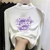 Blusa de segunda pele para meninas, nova coleção outono/inverno 2026, camiseta infantil, blusa de manga longa slim fit com estampa de desenho animado para meninas pequenas