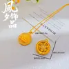 Collar de Oro de Arena Vietnamita Imitación Oro Llama Buda Guanyin Colgante Joyería Yiwu Chapado en Oro Buda Maitreya Al por Mayor Nuevo Estilo Chino