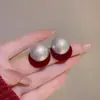 Acessórios de Orelha em Alta no Tiktok Estilo Ano Novo Brincos Vermelhos Personalizados Brincos da Moda Versáteis Tachos de Orelha Ganchos de Orelha Presilhas de Orelha para Mulheres