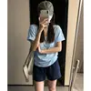 Pantalones Cortos Deportivos Grises Estilo Coreano con Borde Enrollado para Mujer, Estilo Delgado de Verano, Pantalones de Chándal Casual de Pierna Ancha Línea A, Pantalones Cortos Sueltos de Tres Cuartos