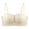 Novo Top Cropped Tubinho Sem Costura Outono e Inverno Cor Pêssego para Mulheres com Seios Pequenos Reunião Sexy Puro Desejo Costas Bonitas