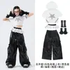 Disfraz de Rendimiento de Jazz para Niñas Ropa de Street Dance Infantil Ropa de Práctica para Grupos de Chicas Desfile de Moda para Niñas Pantalones de Cuero Disfraz de Escenario Elegante