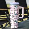 Taza de Coche de 40 oz Taza de Agua Sanrio Taza Labubu Gran Capacidad Termo de Acero Inoxidable 304 para Uso en Casa