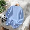 Suéter de Lana para Niños y Niñas, Cuello Alto, Nuevo Jersey de Manga Larga para Otoño e Invierno, Suéter Base 100% Lana Pura para Bebés