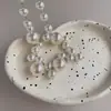 Diseño coreano Collar de perlas grandes ovaladas 2022 nuevo retro todo-partido cadena para clavícula cadena de cuello con temperamento