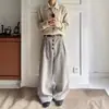 Pantalones de pierna ancha acampanados con botones y pliegues de composite de pata de gallo para hombre, estilo old money, corte limpio, pantalones casuales versátiles para ir al trabajo