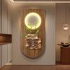 Pintura Decorativa de Entrada, Pintura em Arenito Colorido Nogueira Retro Estilo Antigo, Pintura de Parede Pendurada Tridimensional Hidropônica para Corredor de Sala de Estar, Pintura de Luz