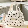 Nueva bolsa de almuerzo de pana media luna, bolsa de lonchera portátil, adecuada para estudiantes y trabajadores de oficina