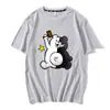 Teoría de la bala rueda de bala rota juego de baile anime periférico levanta la mano oso sonrisa oso manga corta principal camiseta de algodón verano