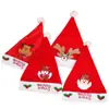 Gorros Navideños para Niños con Patrones de Letras Bordadas, Gorros Navideños de Felpa de Papá Noel, Montaje de Escena de Decoración Navideña