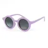 Gafas de sol redondas estilo coreano para bebé Gafas personalizadas para niños UV400 Anti-UV Gafas de sol esmeriladas de moda para mujer y bebé