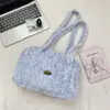512201 Bolsa de Pelúcia Fofa para Outono e Inverno, Bolsa de Ombro Portátil Fashion com Estampa de Leopardo Rosa de Grande Capacidade para Viagem