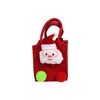 Bolsa de Feltro de Natal, Bolsa de Feltro Compacta Espessada, Pequena Bolsa Tote, Bolsa de Doces de Presente de Feriado, Bolsa de Feltro de Natal de Mão