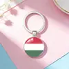 Llavero de gema de tiempo de bandera nacional de la OTAN Estados Unidos Reino Unido Francia Alemania joyería llavero colgante