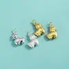 Pingente de Pônei em Prata Pura 990 com Pingente de Cavalo de Balanço de Madeira Texturizada Pulseira de Cristal Pingente de Cavalo Auspicioso de Prata