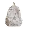 Mochila Personalizada con Estampado de Mariposas, Bolso Escolar para Estudiante de Secundaria, Mochila de Viaje Ligera de Gran Capacidad para Mujer, Transfronterizo