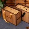 Caja de Empaque Universal de Papel Kraft para Miel Silvestre Paquete de 2 Jin Caja de Regalo para Salsas Empaque Botella Hexagonal de Vidrio 380